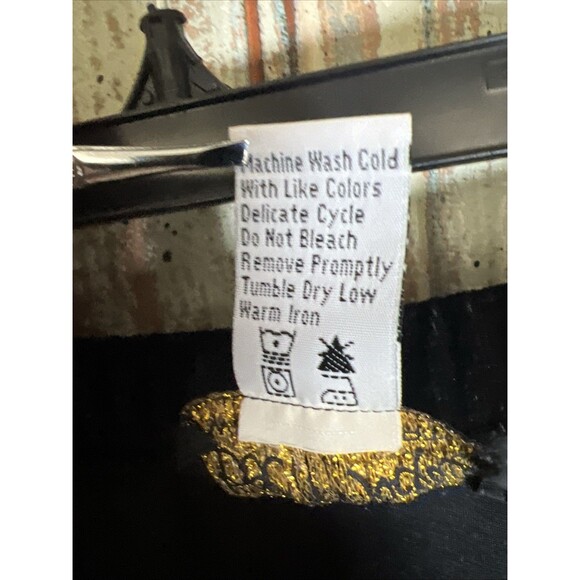 Bob Mackie Wearable Art Loose Velvet Pants Sz L Pull On Wide Leg - Picture 5 of 5